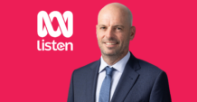 Dr Martin McNamara and the ABC Radio Listen logo